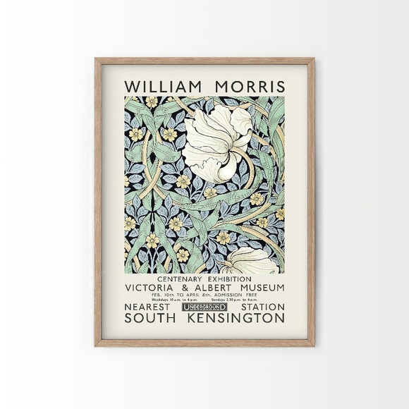 NWT - William Morris Print, Floral Wall Art, Pimpernel Floral Art Print - Picture 1 of 3